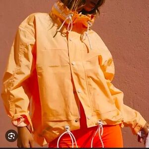 Free People Women's Orange wind/ rain Jacket S